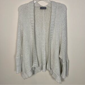 Wooden Ships Wool Blend Open Knit Cardigan Knit Shrug Sweater